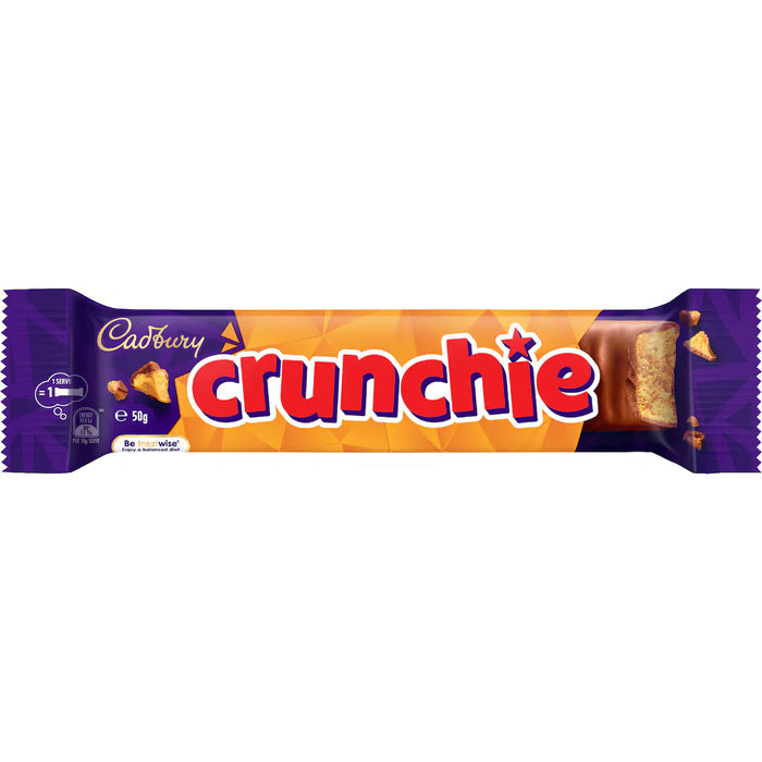 Cadbury Crunchie Milk Chocolate Bar 50g
