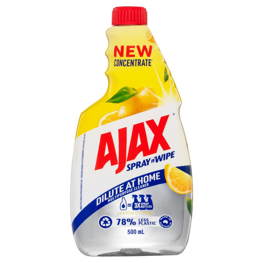 Ajax Spray & Wipe Multipurpose Concentrate Lemon Citrus 500mL