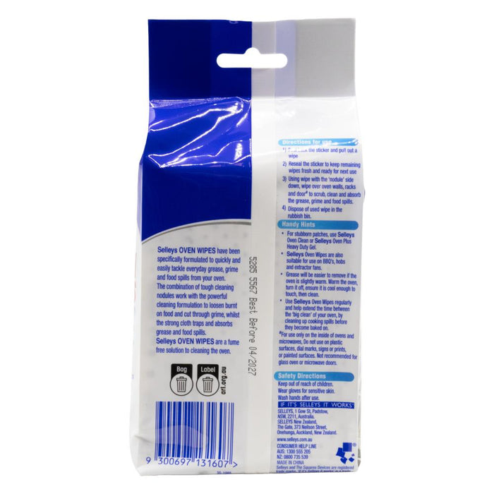 Selleys Oven Cleaner Wipes 12 pack