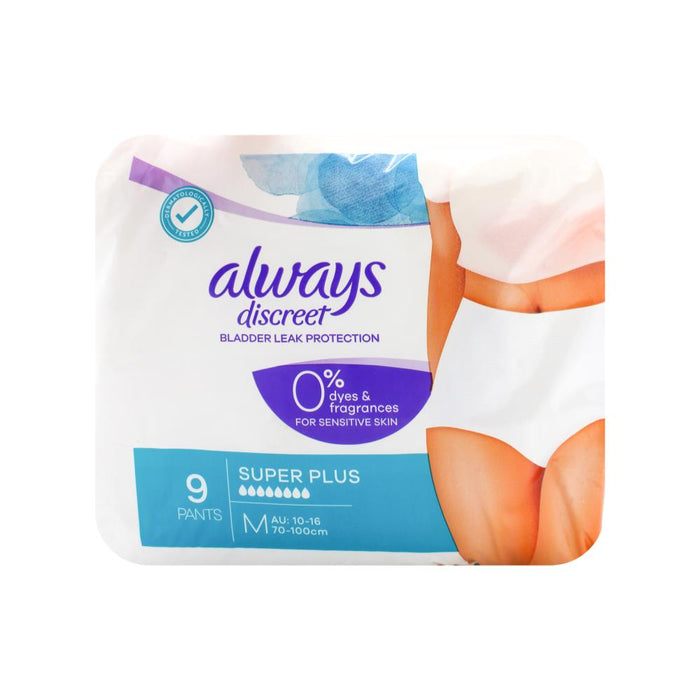 Always Discreet Underwear Super Plus - Medium 9 Pk
