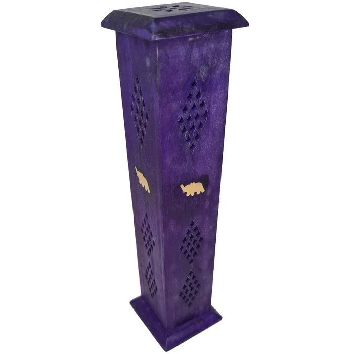 Elephant Inlay Incense Tower 30cm