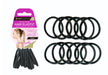 Black Hair Elastics Metal Free 12 PK
