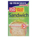 Bulk 150PK Hercules Sandwich Bags Snap Lock 16.5cm x 15.5cm