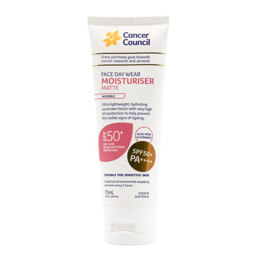 Cancer Council Daywear Face Moisturiser SPF50+ 75ml - Matte