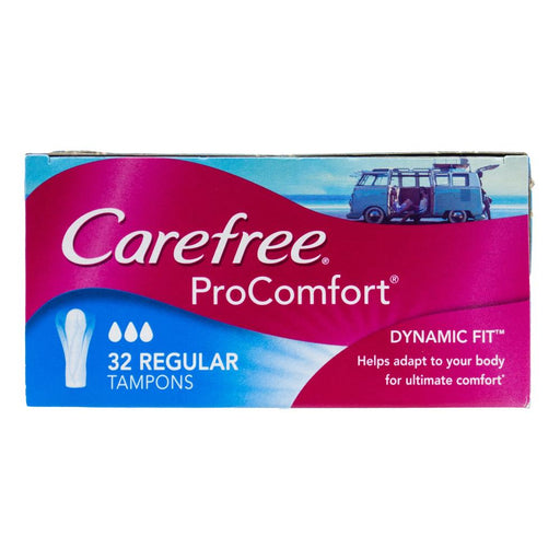 Carefree ProComfort Tampons Regular 32 Pack
