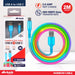 Charge & Sync USB A to Type C PVC Cable - Rainbow - 2 metre
