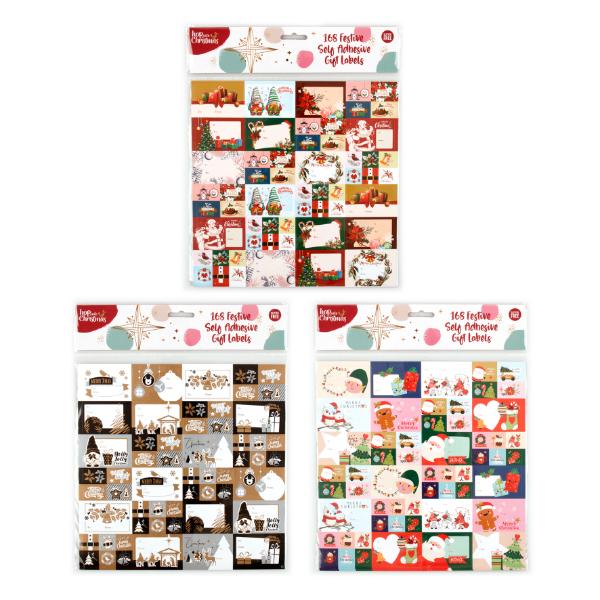 Christmas Festive Labels 168PK