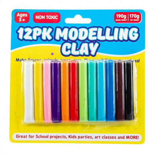 Clay Modelling Coloured 12pk