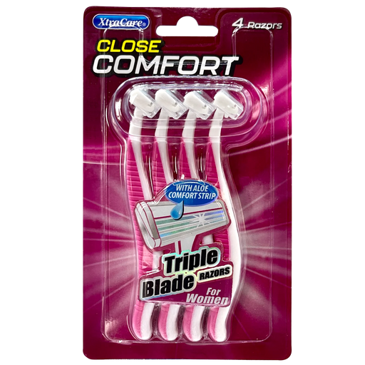 Close Comfort Triple Blade Ladies Razors 4 PK