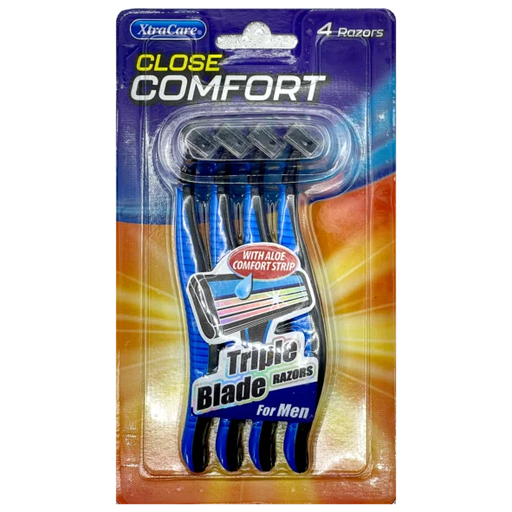 Close Comfort Triple Blade Mens Razors 4 PK