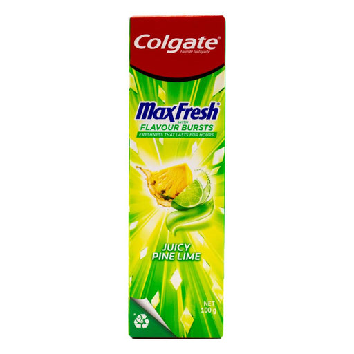 Colgate Toothpaste Max Fresh With Mini Breath Strips - Pine Lime 100g