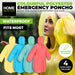 Coloured Emergency Poncho 2 PK