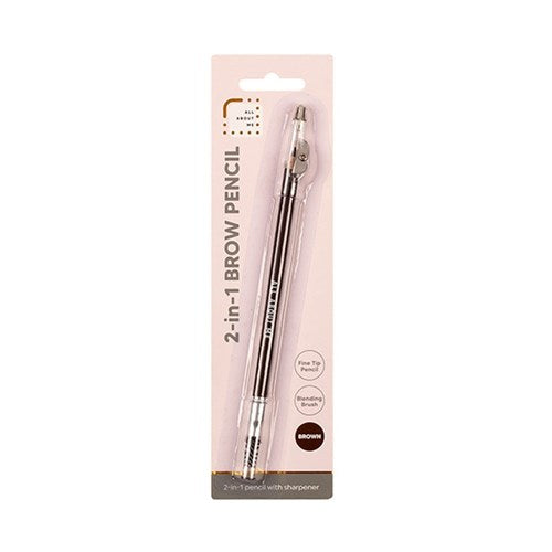 Cosmetic Brow Pencil With Sharpener & Brush - Brown