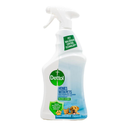 Dettol Homes With Pets Disinfectant Fresh Breeze Multipurpose Cleaning Spray 750mL