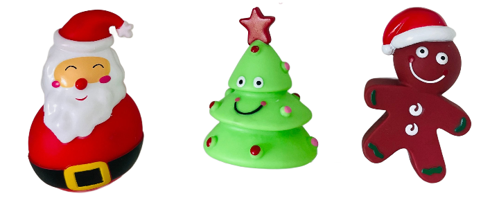 Dog Squeaky Christmas Toys - Assorted Single