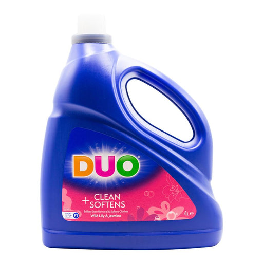 Duo Laundry Liquid Detergent Cleans & Softener 4L - Wild Lily & Jasmine