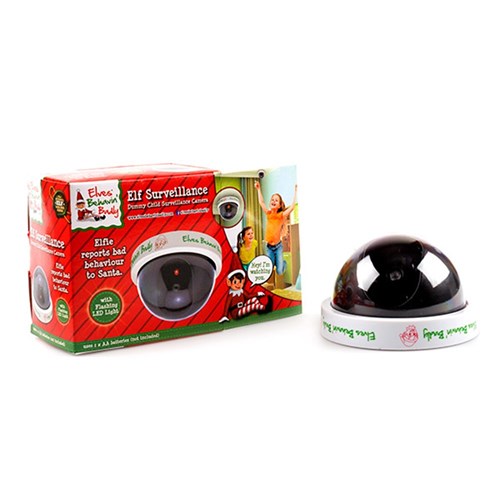 Elf Dummy Surveillance Camera With Flashing Red Light