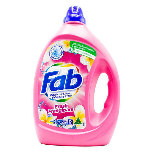 Fab Laundry Liquid Fresh Frangipani 2 Litre