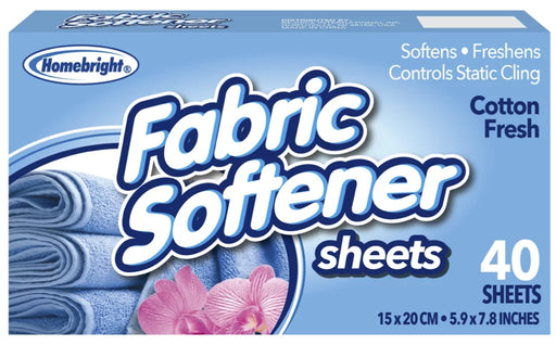 Fabric Softener Dryer Sheets - Cotton Fresh 40 Pk