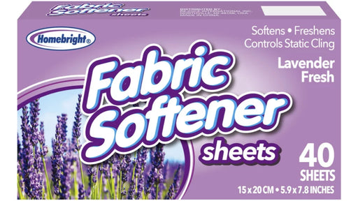 Fabric Softener Dryer Sheets - Lavender Breeze - 40 Sheets