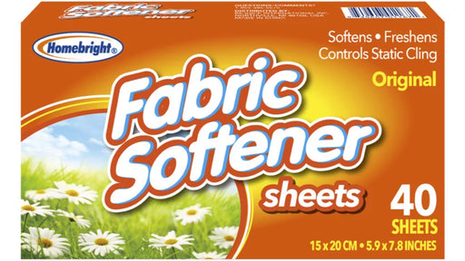 Fabric Softener Dryer Sheets - Original - 40 Sheets