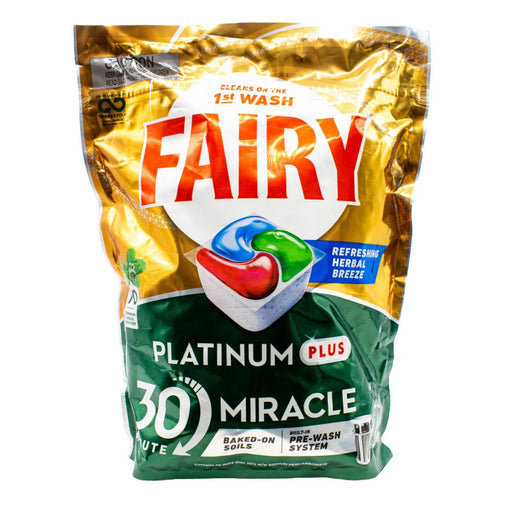 Fairy Jumbo 70PK Dishwasher Capsules Platinum 30 Minute Miracle