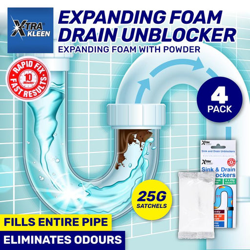 Fast Acting Drain Unblocker Includes 4 x 25g Sachets
