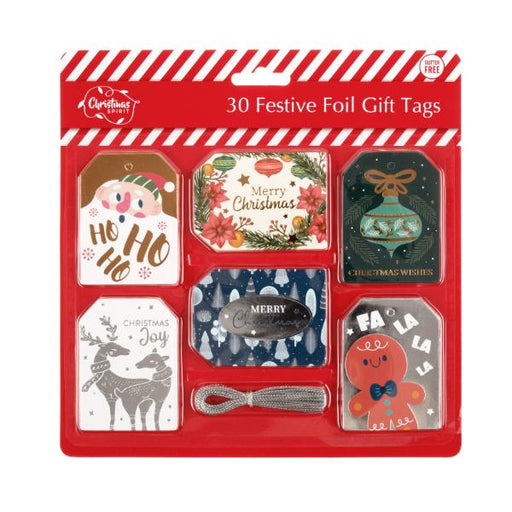 Festive Foil Gift Tags 30Pk