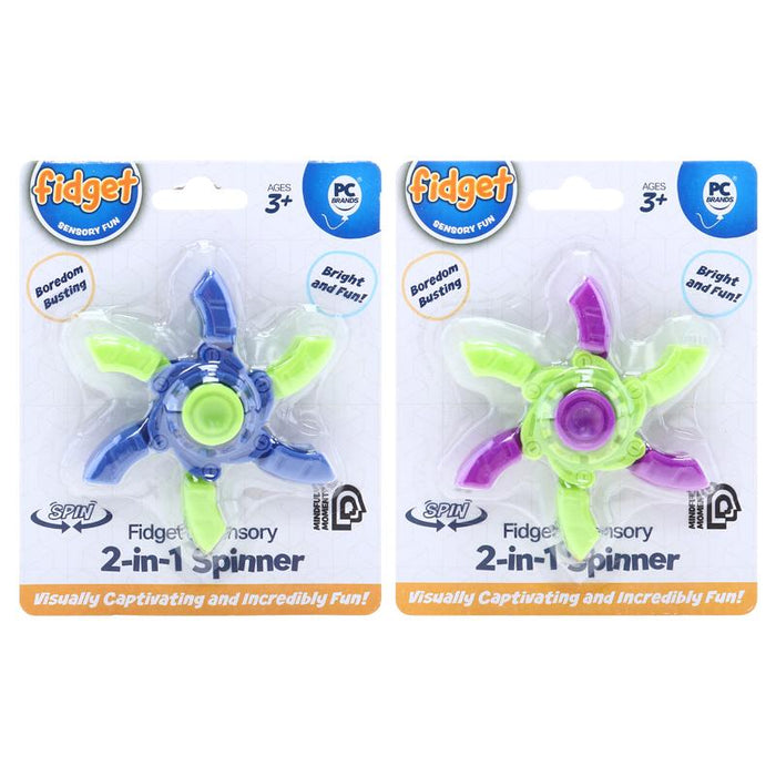 Fidget & Sensory Spinner 2 in 1 Transform & Spin