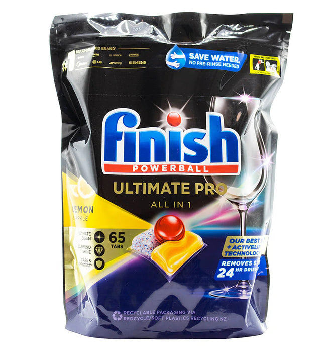 Finish Ultimate Pro Lemon Dishwasher Tablets - 65 Tabs