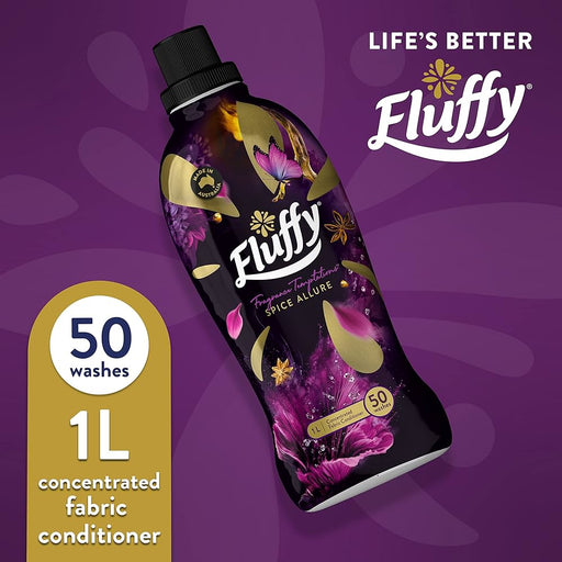 Fluffy 1 Litre Fabric Softener Concentrated Spice Allure