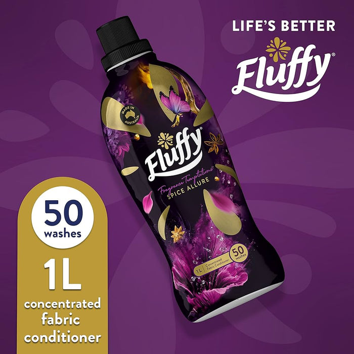 Fluffy 1 Litre Fabric Softener Concentrated Spice Allure
