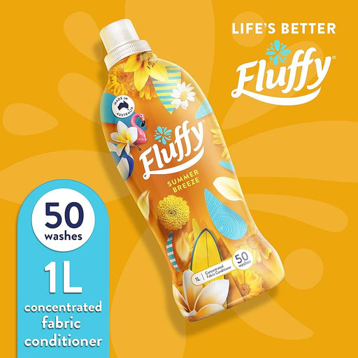 Fluffy 1 Litre Fabric Softener Summer Breeze