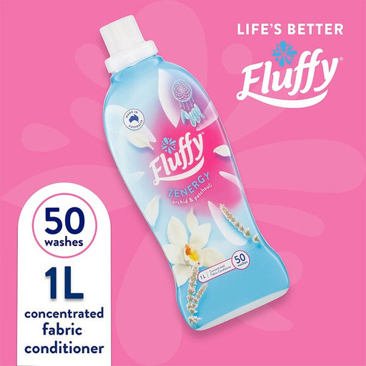 Fluffy 1 Litre Fabric Softener Zenergy Orchid Patchouli