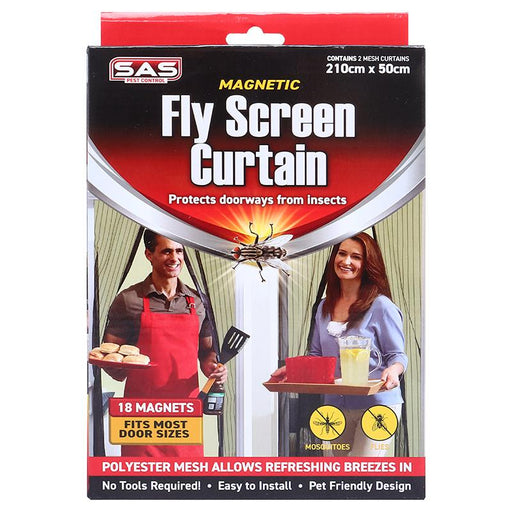 Fly Screen Curtain Magnetic Mesh