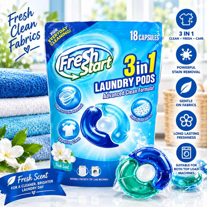 Advanced Formula Fresh Start Laundry Capsules 18PK