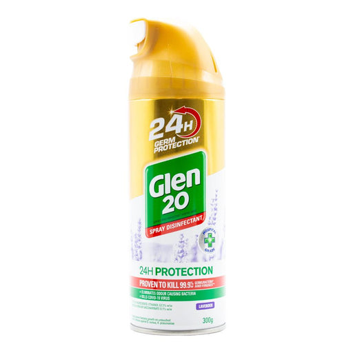 Glen 20 All-In-One Hospital Grade Disinfectant Spray Lavender Scent 300g