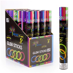 Glow Sticks In Cylinder Tube 15PK
