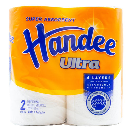 Handee Paper Towel Super Absorbent Ultra 2 Pk
