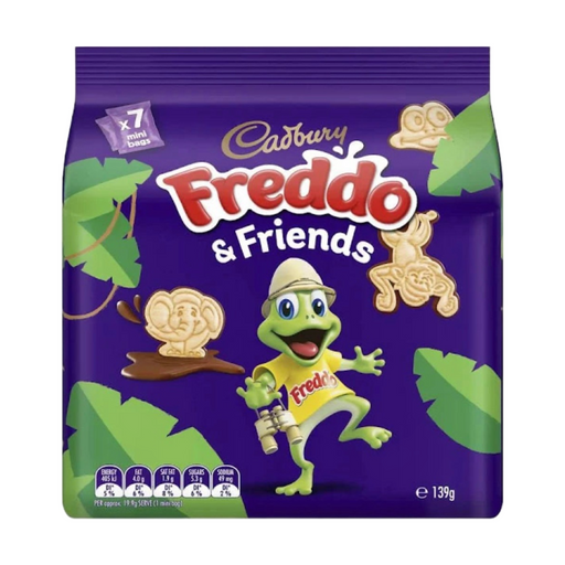 Cadbury Freddo & Friends Chocolate Dipped Biscuits Mini Bags 7 Pack