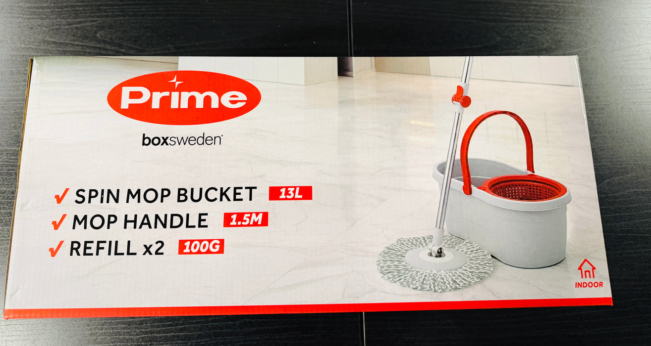 LIMITED STOCK ...  First in gets them!! Prime Spin Mop & Bucket With 2 x Refills *** LOCAL DELIVERY ONLY *** No postage available