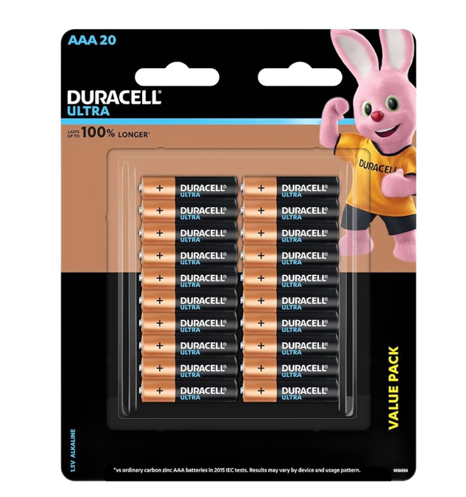 Duracell Ultra AA Batteries 20 Pack