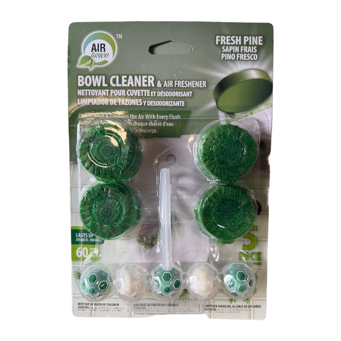 Air Fusion 5 Pack Bowl Cleaner In Cistern & Toilet Cage Pine