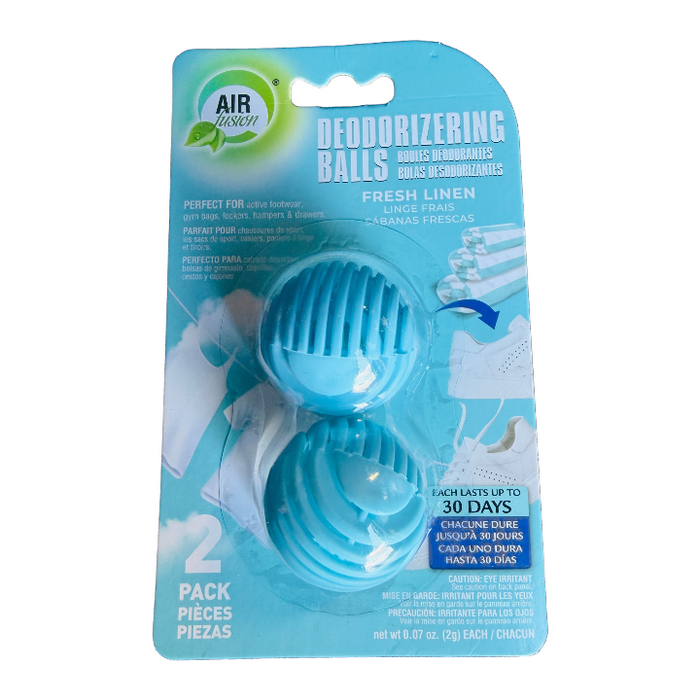 Air Fusion Deodorising Balls Fresh Linen 2PK