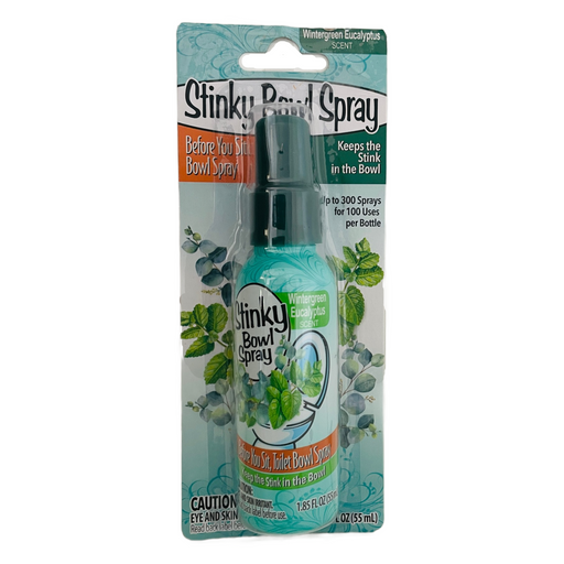 Stinky Bowl Pre Toilet Spray - Wintergreen Eucalyptus Scent