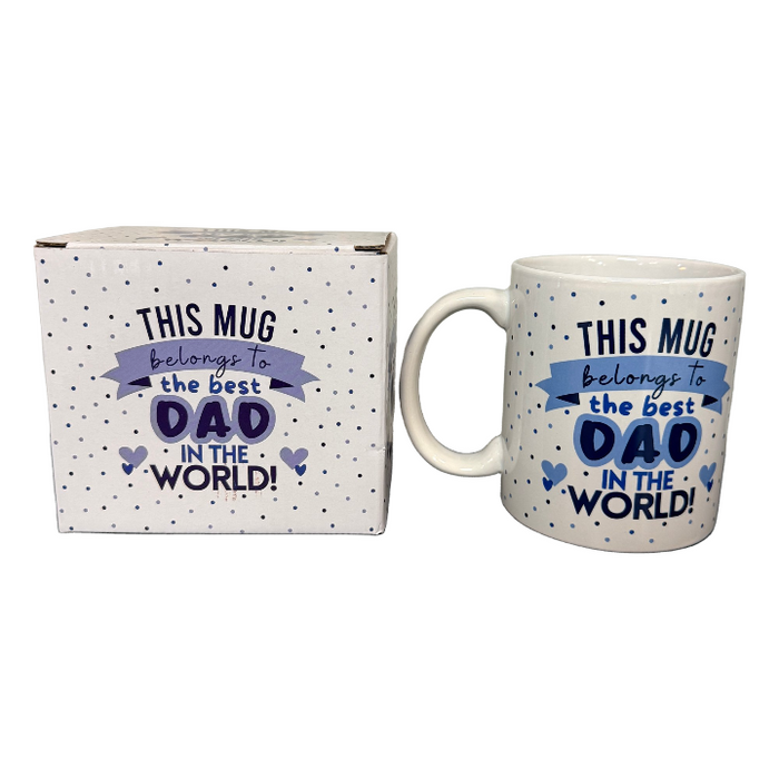 Fathers Day Mug Gift Boxed - This Mug Belongs To The Best Dad In The World