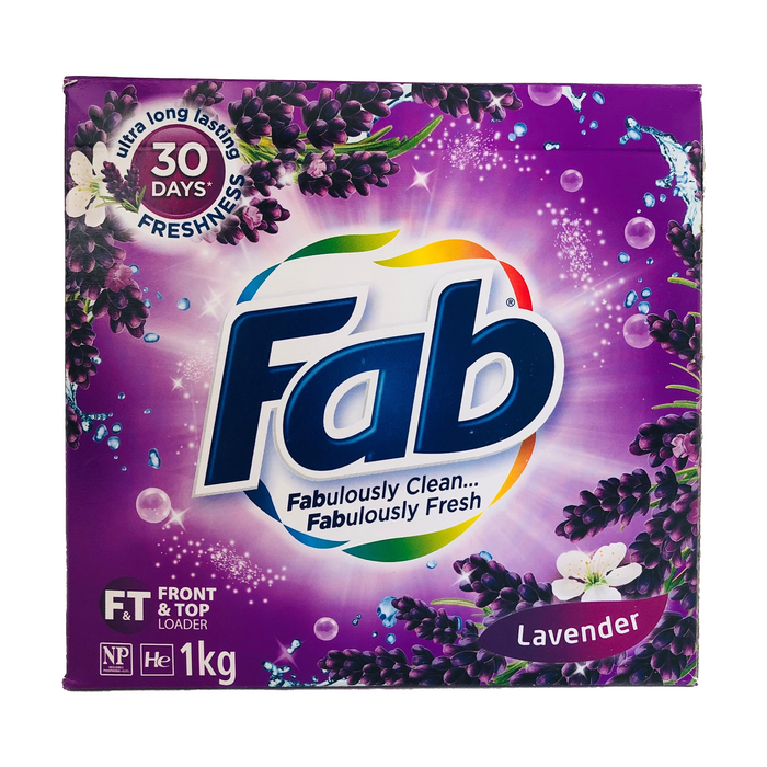 Fab 1kg Laundry Washing Powder - Lavender Scent