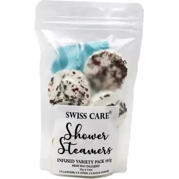 Infused Shower Steamers 7 Pack With Hanging Mesh Shower Bag