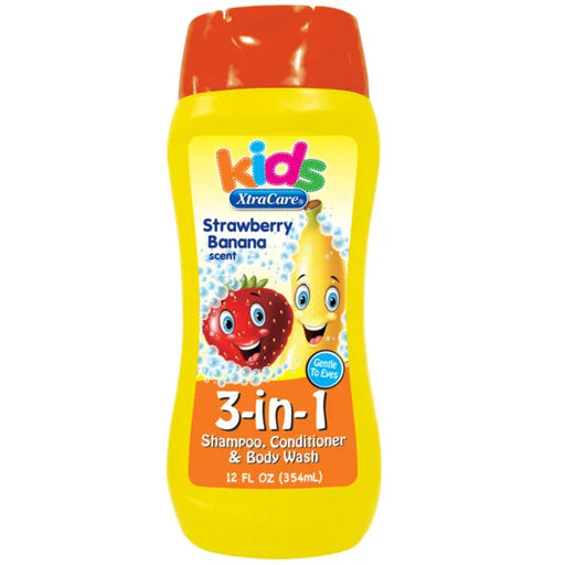 Kids 3 in 1 Shampoo, Conditioner + Body Wash 354ml Strawberry Banana