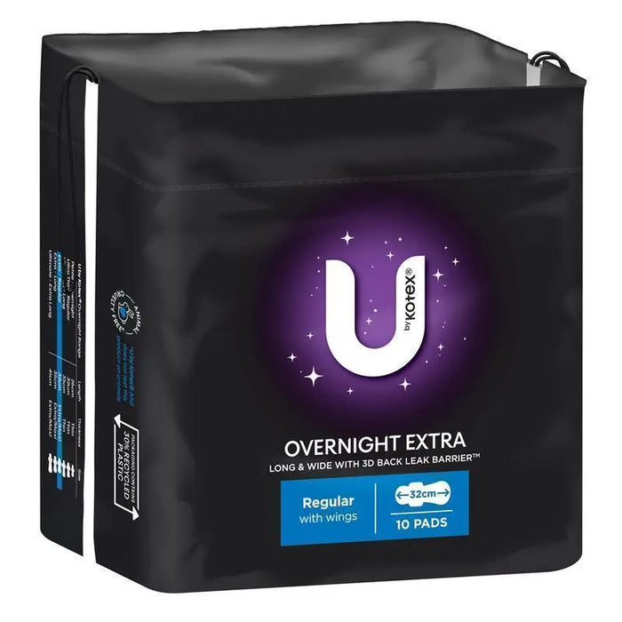 Kotex Overnight Extra Maxi Pads 10 Pack